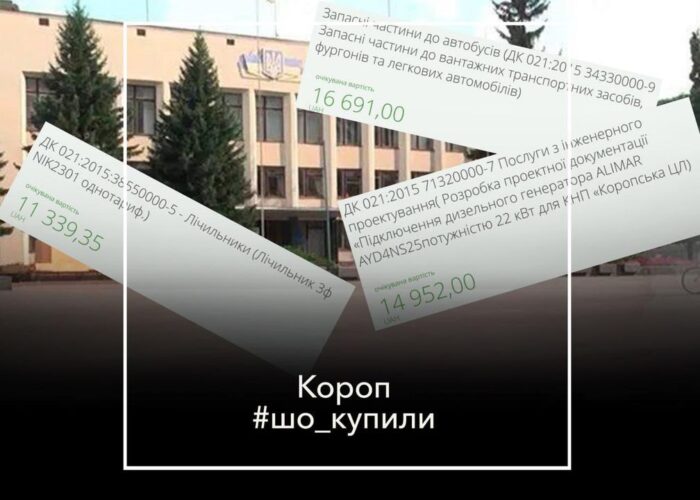 #шо_купили Бензин, цукор, меблі. Що замовляли на кошти платників податків в Коропі?