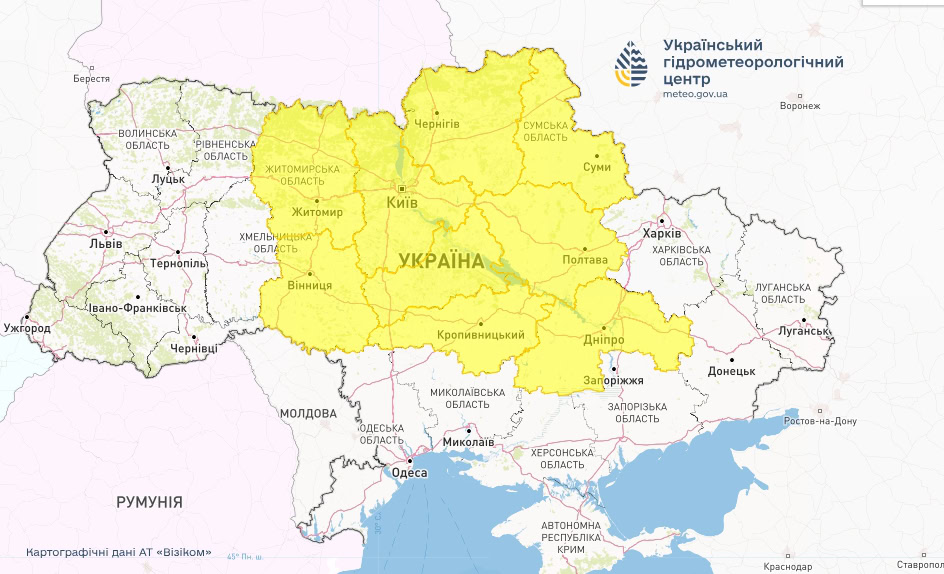 На Чернігівщині знову очікуються заморозки: оголошено жовтий рівень небезпеки