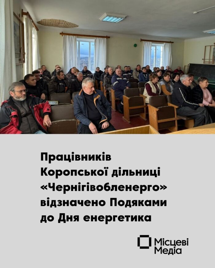 Енергетики Коропської дільниці отримали відзнаки з нагоди професійного свята